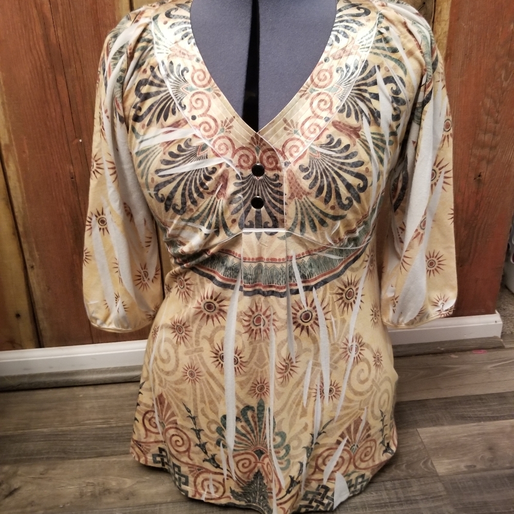 One World “Live and Let Live” Bohemian ¾ Sleeve